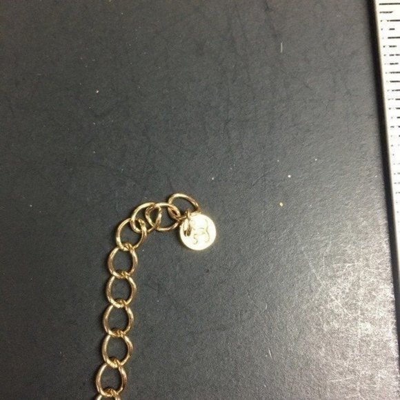 Charming Charlie Statement Necklace Gold Faceted Teardrop Beige Retro BoHo - Picture 7 of 7